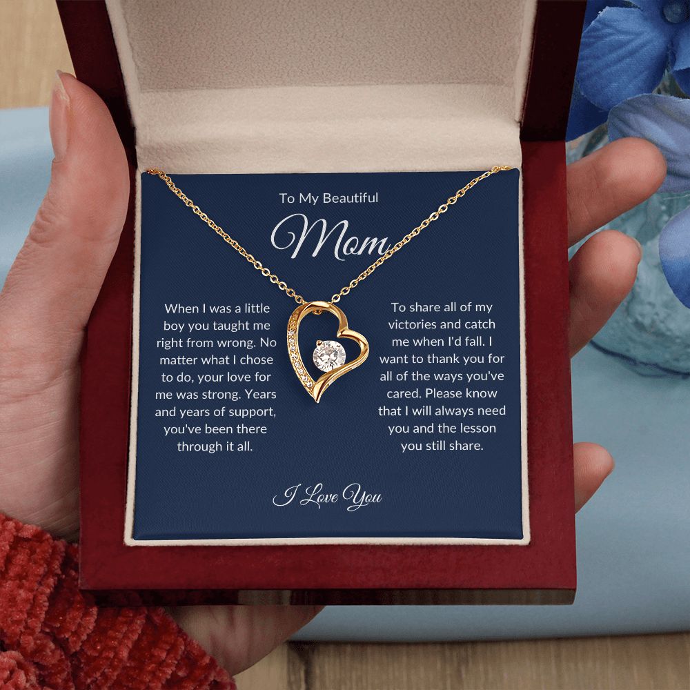 To My Beautiful Mom | Forever Love Necklace