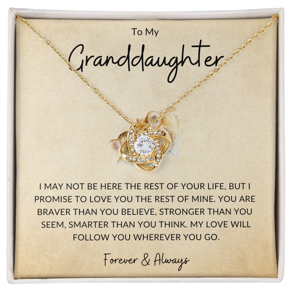 To My Granddaughter | Love Knot Necklace