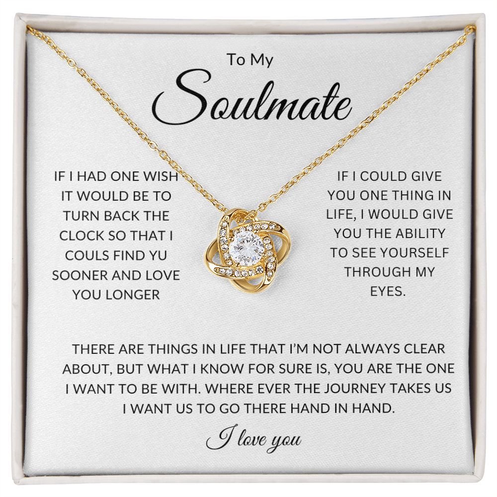 To My Soulmate | Love Knot Necklace