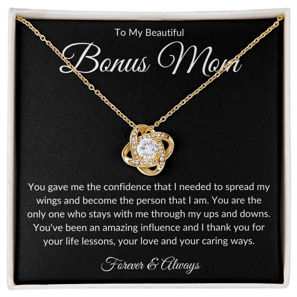 To My Beautiful Bonus Mom | Love Knot Necklace