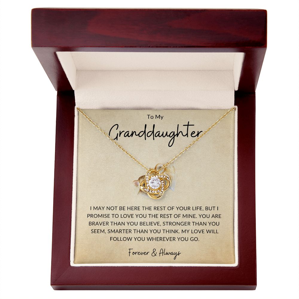 To My Granddaughter | Love Knot Necklace