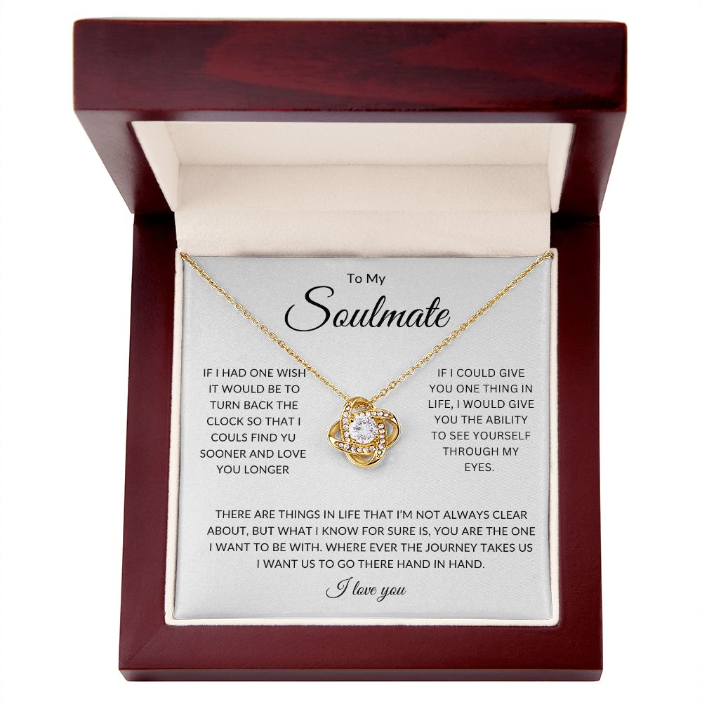 To My Soulmate | Love Knot Necklace