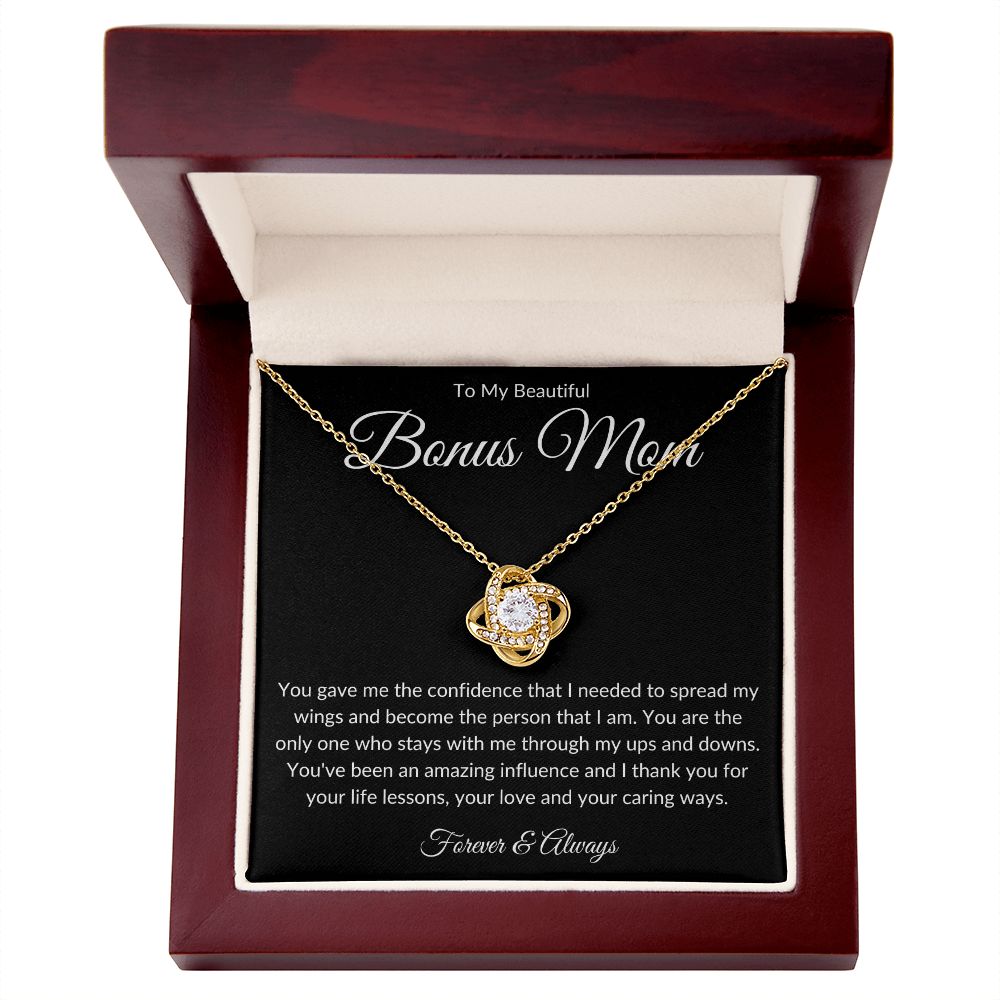 To My Beautiful Bonus Mom | Love Knot Necklace