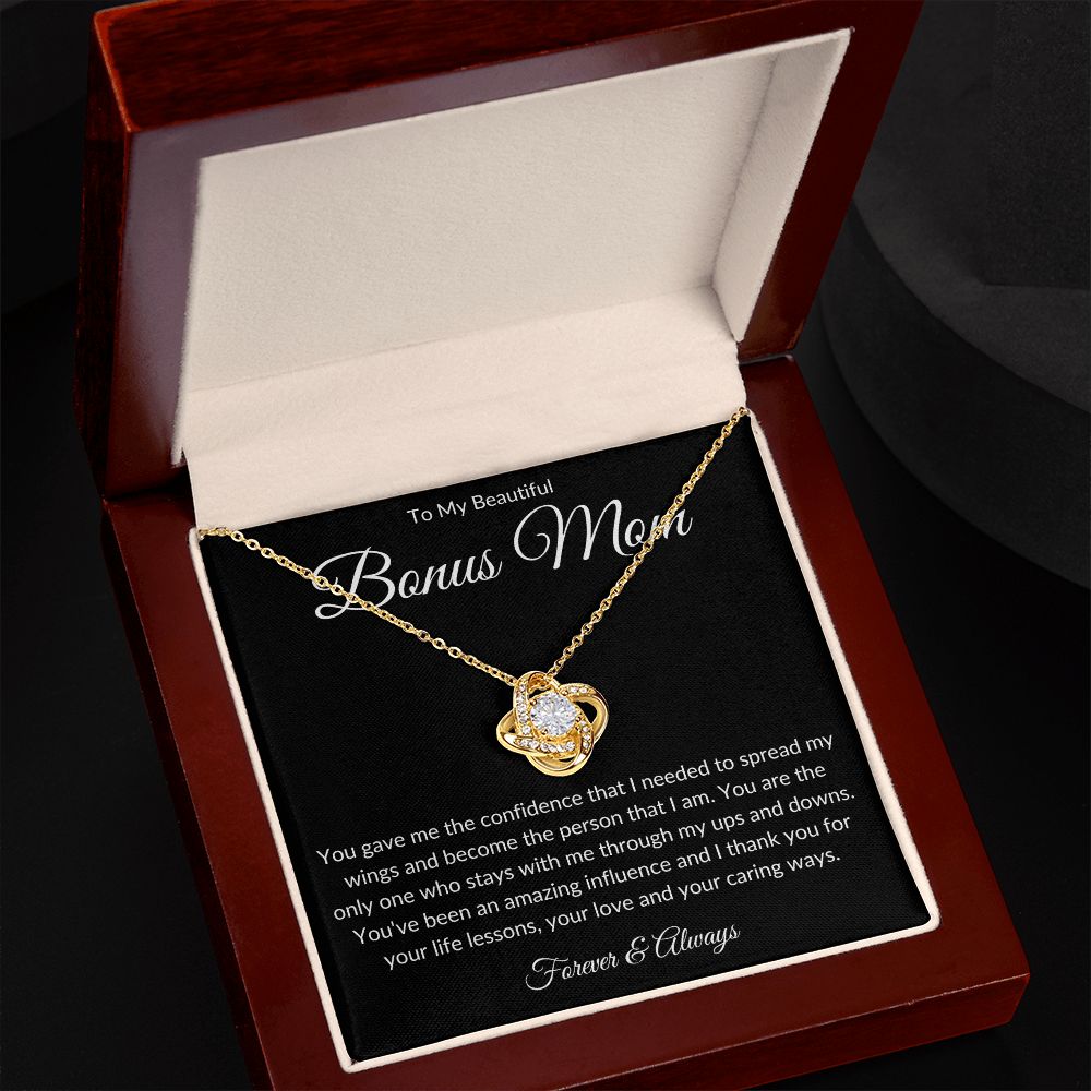 To My Beautiful Bonus Mom | Love Knot Necklace