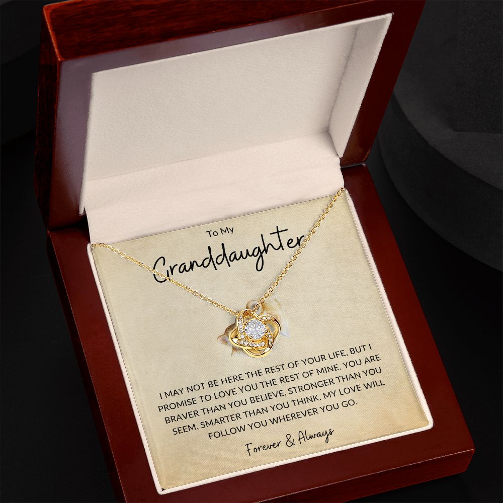 To My Granddaughter | Love Knot Necklace