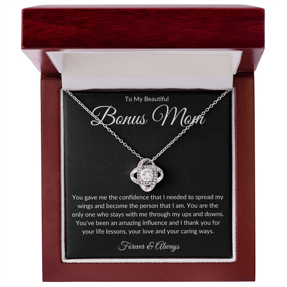 To My Beautiful Bonus Mom | Love Knot Necklace