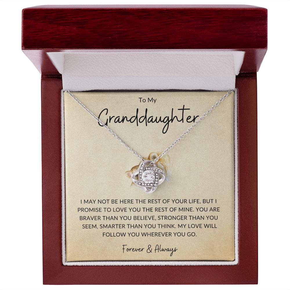 To My Granddaughter | Love Knot Necklace