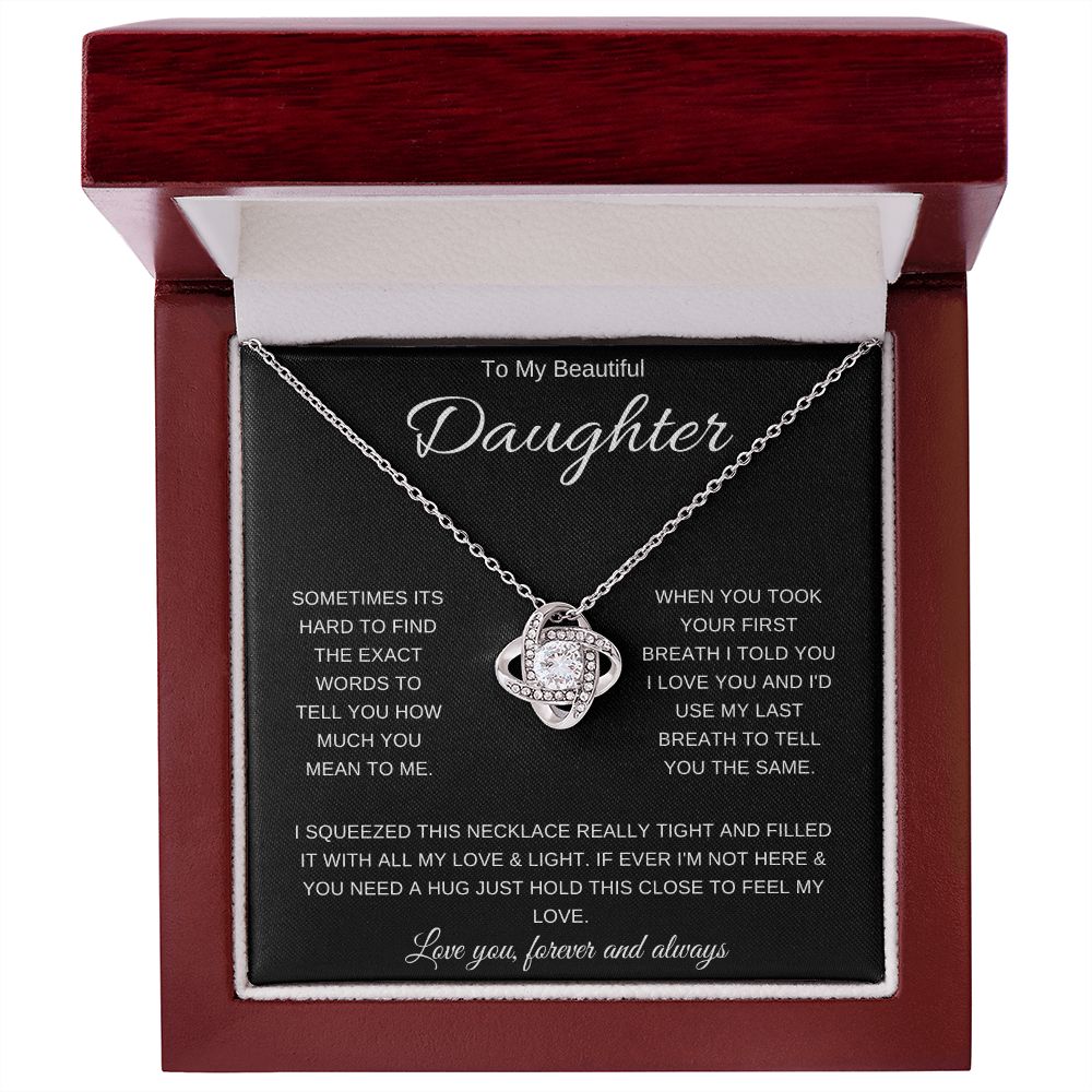 To My Beautiful Daughter | Love Knot Necklace