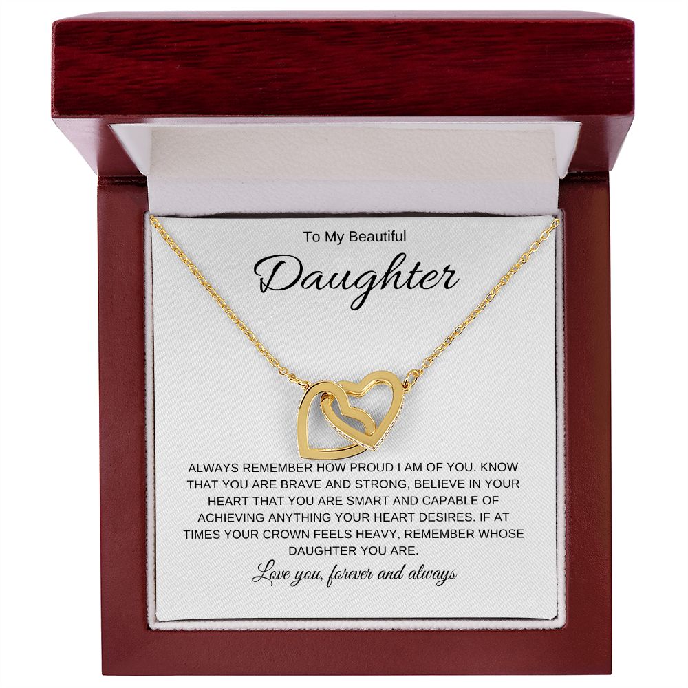 To My Beautiful Daughter | Interlocking Hearts