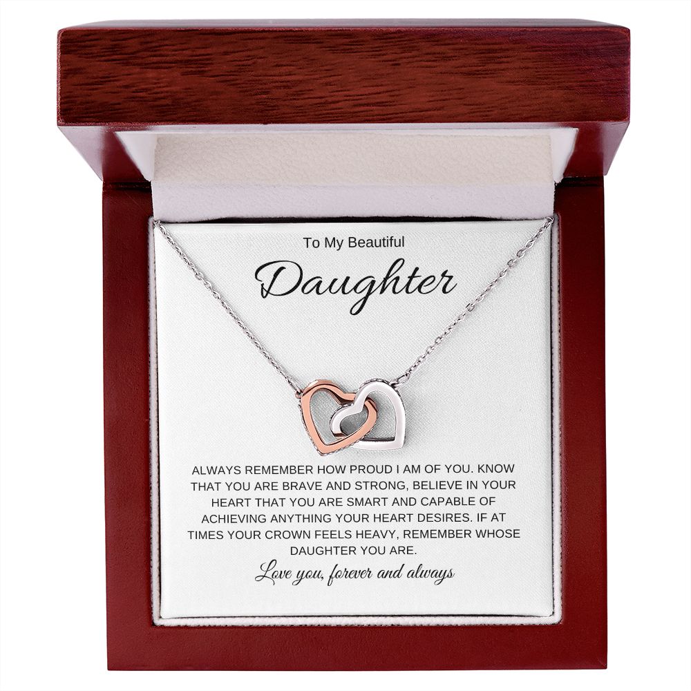 To My Beautiful Daughter | Interlocking Hearts