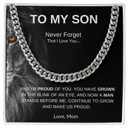 To My Son Never Forget | Cuban Linked  Chain