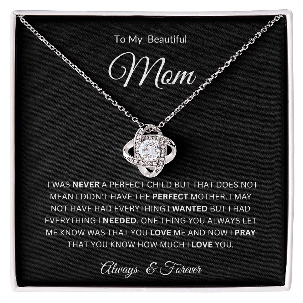 To My Beautiful Mom | Love Knot Necklace