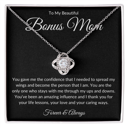 To My Beautiful Bonus Mom | Love Knot Necklace