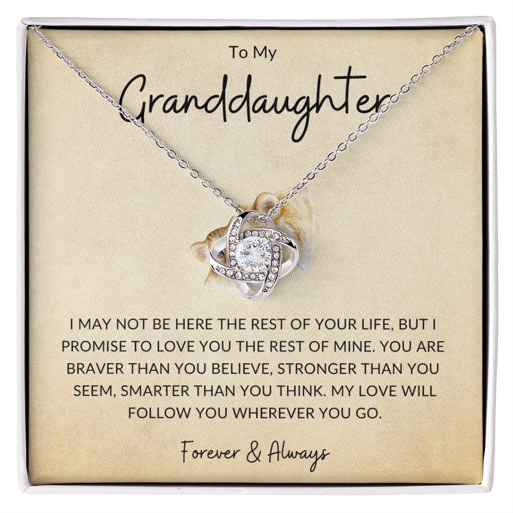 To My Granddaughter | Love Knot Necklace