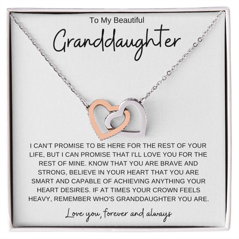 To My Granddaughter | Interlocking Hearts